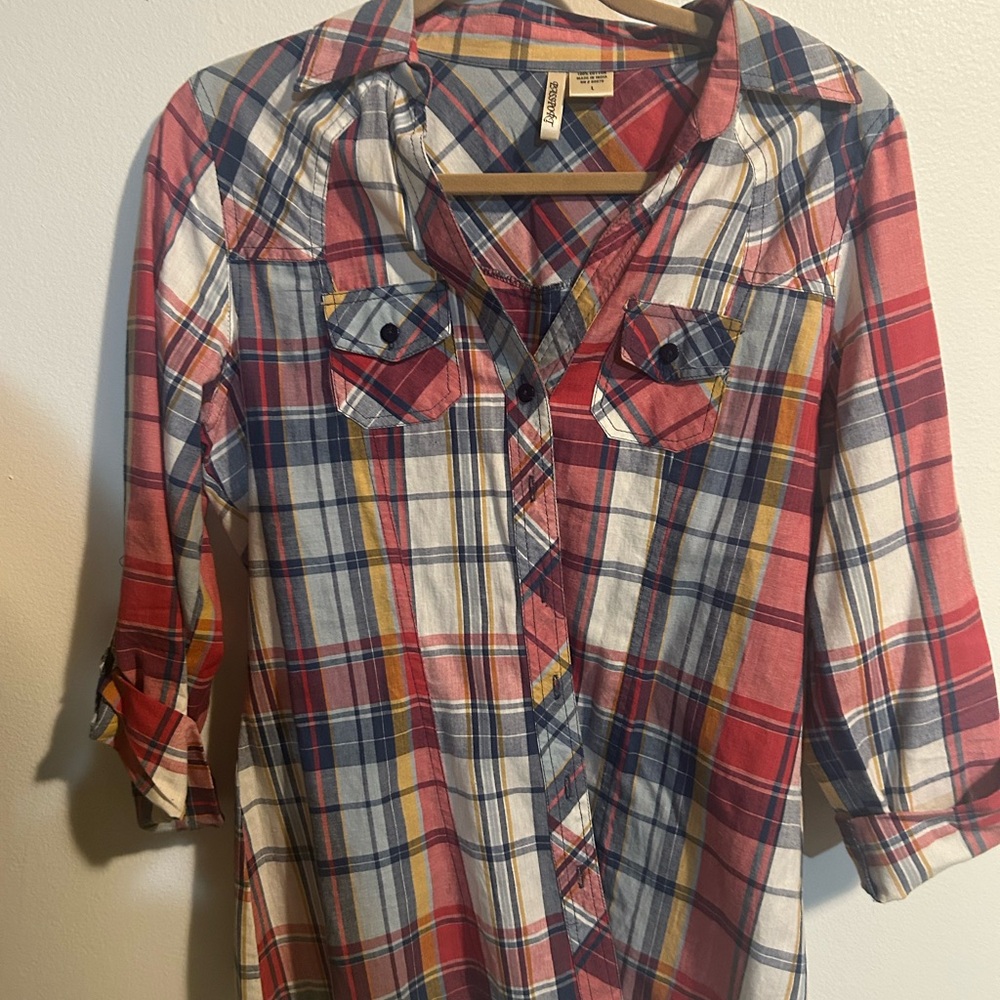 Plaid Womens button-up shirt